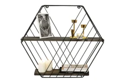 Vegghylle-Gullugso Vegghylle 15x60 cm 2- pk Valnöt,Svart