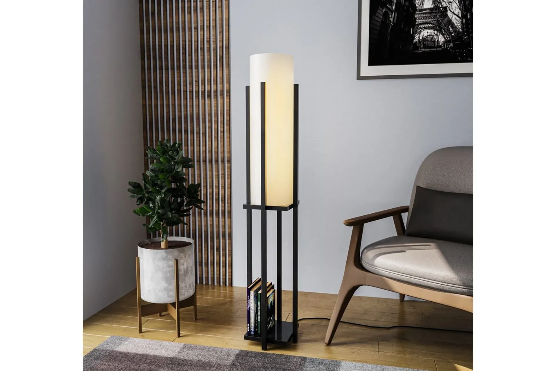 Stuelampe|Soveromslampe-Gulvlampe Ratmompe (Hyllehøyde: 60 cm) Svart Beige Svart,Beige