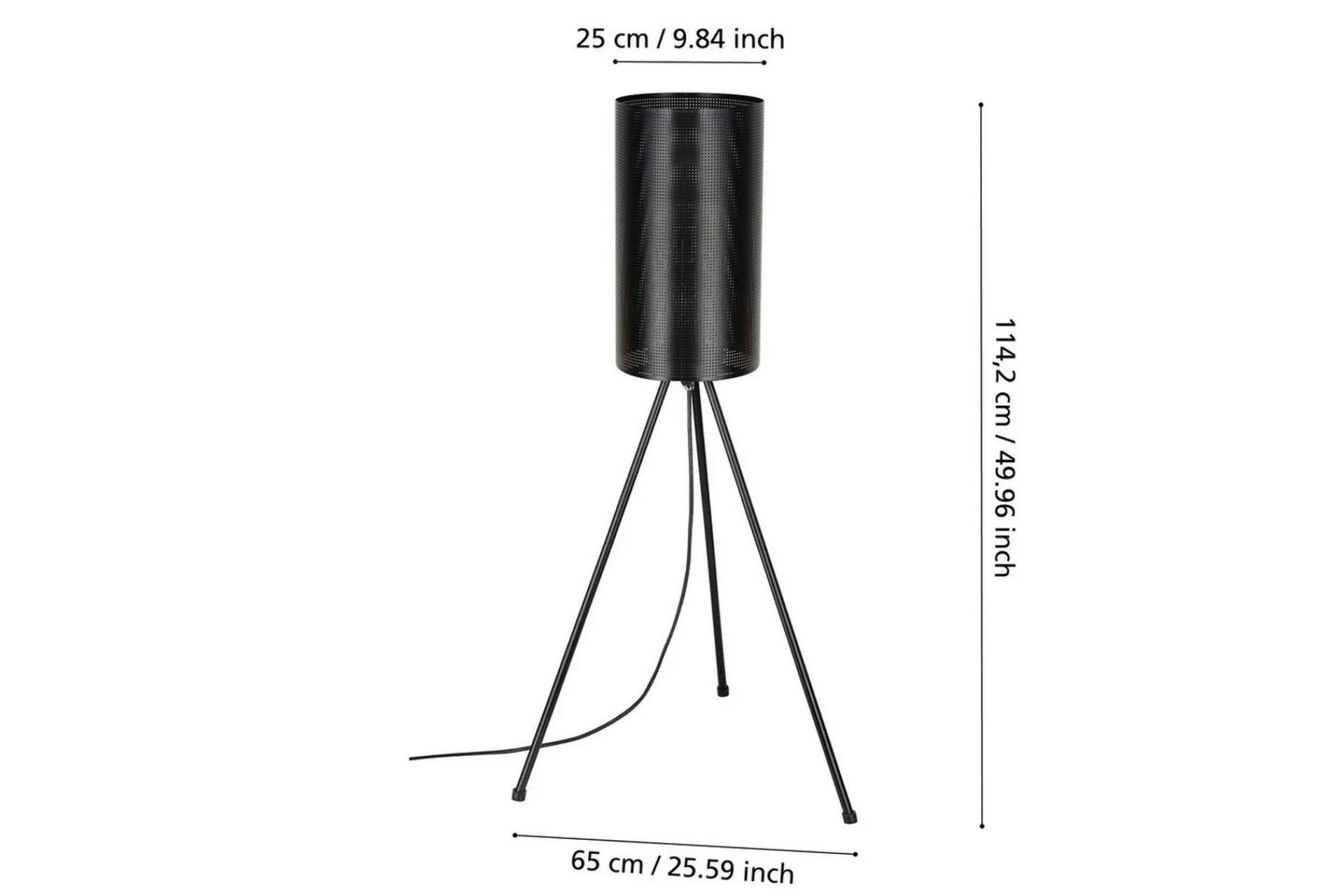 Eglo Veranda & Terrasse|Utelampe-Gulvlampe Utendørs Ladunara Svart