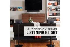 Mediestativ & Veggfeste-Gulvstativ Sanus for Sonos One SL Play:1 og Play:3 Svart