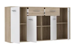 Sideboard & Skjenker-Haba Skjenk 34x162 cm Brun,Hvit