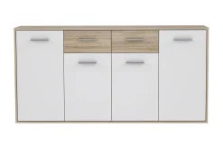 Sideboard & Skjenker-Haba Skjenk 34x162 cm Brun,Hvit