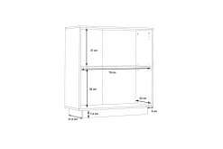Sideboard & Skjenker-Haba Skjenk 34x83 cm Grey