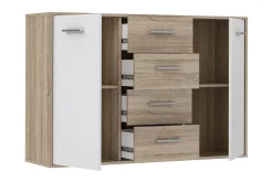 Sideboard & Skjenker-Haba Skjenk 34x123 cm Brun,Hvit