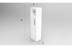 Hafing Baderomsoppbevaring 15x70 cm 2 Hyller