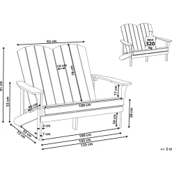 Hagebenk Adirondack 125 cm