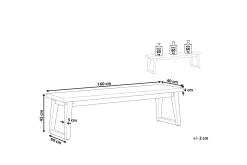 Hagebenk 160 cm grå ORIA