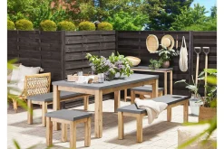 Benker-Hagebenk 160 cm grå OSTUNI Grey