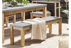 Benker-Hagebenk 160 cm grå OSTUNI Grey