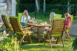 Spisegrupper Hage-Hagegruppe FINLAY bord og 6 stoler Tre/Natur