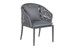 Spisegrupper Hage-Hagemøbelsett aluminium grå LIPARI Grey