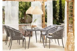 Spisegrupper Hage-Hagemøbelsett aluminium grå LIPARI Grey