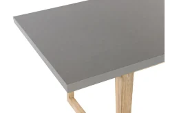 Hagemøbelsett av bord og 2 benker grå ORIA