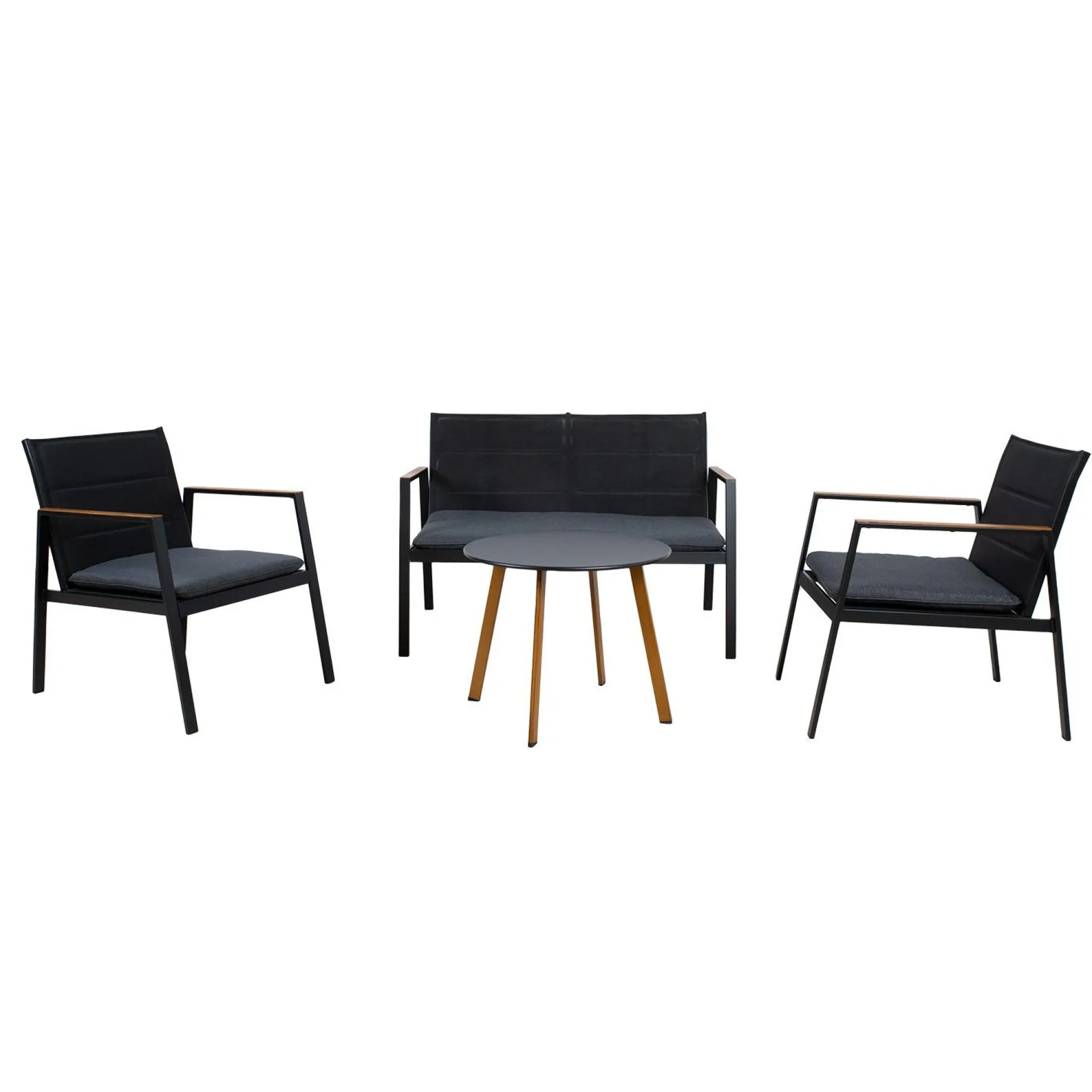 Hagemøbelsett HOME4YOU Aber bord, sofa og 2 lenestoler