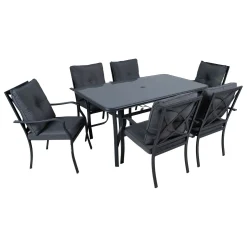Hagemøbelsett HOME4YOU Bosler bord og 6 stoler