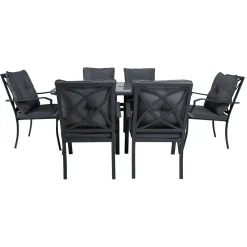 Hagemøbelsett HOME4YOU Bosler bord og 6 stoler