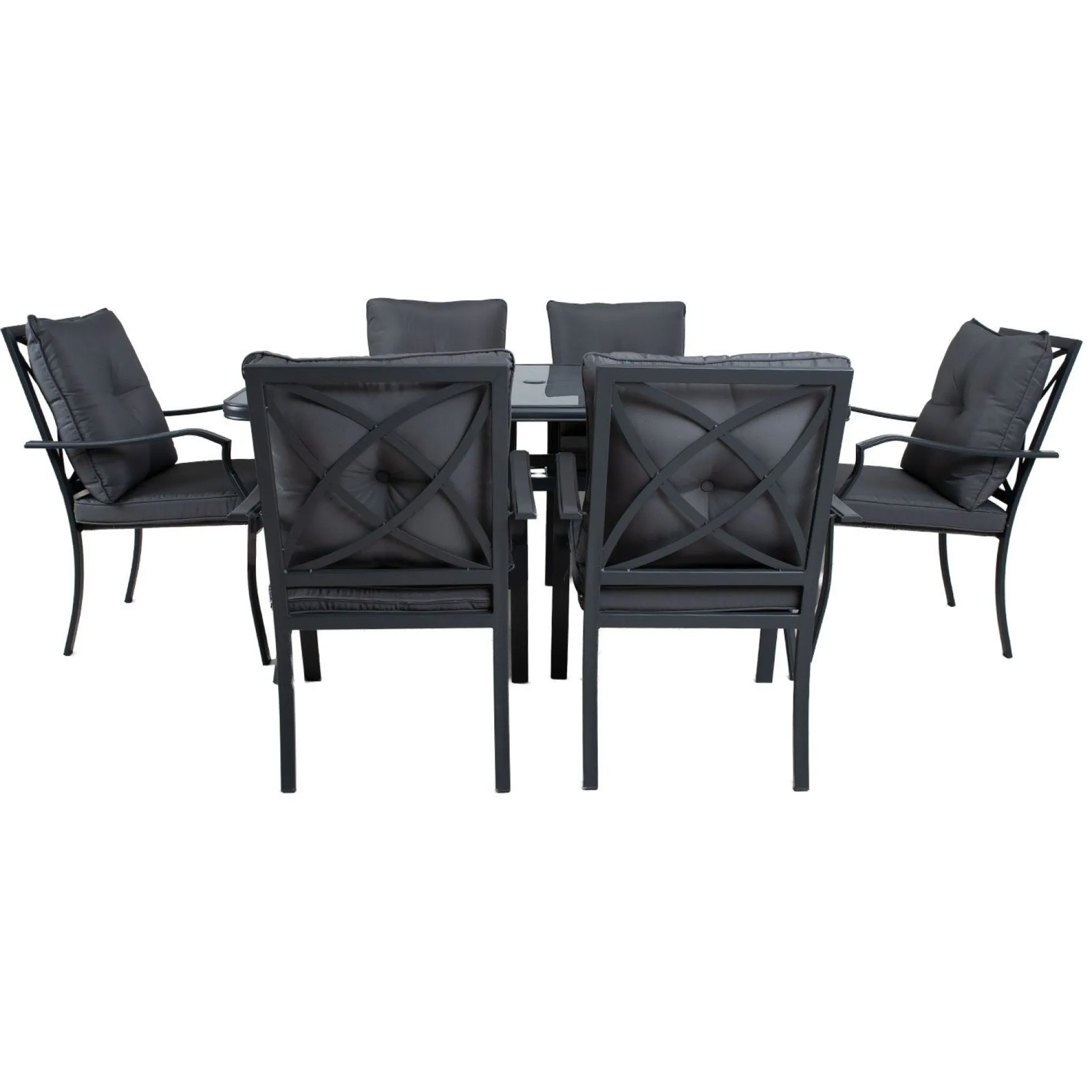Hagemøbelsett HOME4YOU Bosler bord og 6 stoler