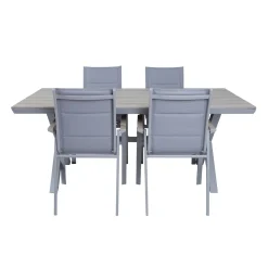 Hagemøbelsett HOME4YOU Corinna bord og 4 stoler