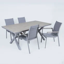 Hagemøbelsett HOME4YOU Corinna bord og 4 stoler