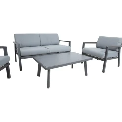 Hagemøbelsett HOME4YOU Delgado bord, sofa og 2 stoler
