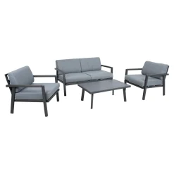 Hagemøbelsett HOME4YOU Delgado bord, sofa og 2 stoler