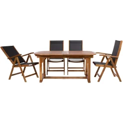 Hagemøbelsett HOME4YOU Fabiola bord og 6 stoler