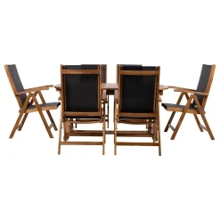 Hagemøbelsett HOME4YOU Fabiola bord og 6 stoler
