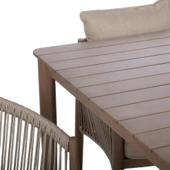 Spisegrupper Hage-Hagemøbelsett HOME4YOU Medina bord og 4 stoler Beige