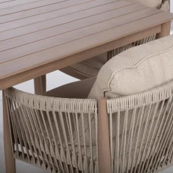Spisegrupper Hage-Hagemøbelsett HOME4YOU Medina bord og 4 stoler Beige