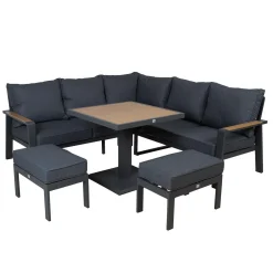 Hagemøbelsett HOME4YOU Parker Grey 4 deler