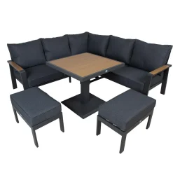Hagemøbelsett HOME4YOU Parker Grey 4 deler