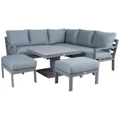 Veranda & Terrasse|Loungemøbler Salg-Hagemøbelsett HOME4YOU Rio 4 deler Gråbeige