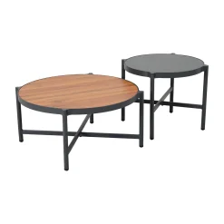 Hagemøbelsett HOME4YOU Tuxedo hjørnesofa og 2 bord