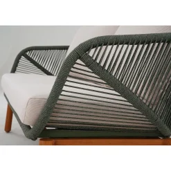 Cafesett|Balkonggrupper-Hagemøbelsett HOME4YOU Tuxedo bord, sofa og 2 stoler Grønn