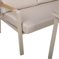 Veranda & Terrasse|Loungemøbler Salg-Hagemøbelsett HOME4YOU Upland bord og hjørnesofa Beige