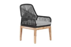 Spisegrupper Hage-Hagesett med rundt bord og 4 stoler OLBIA Grey