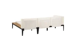 Loungesett|Loungesett-Hagesofagruppe med bord 3-seters Bracciano Beige,Brun,Svart