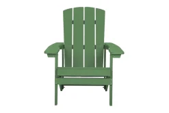 Solstoler-Hagestol med fotskammel ADIRONDACK Grønn