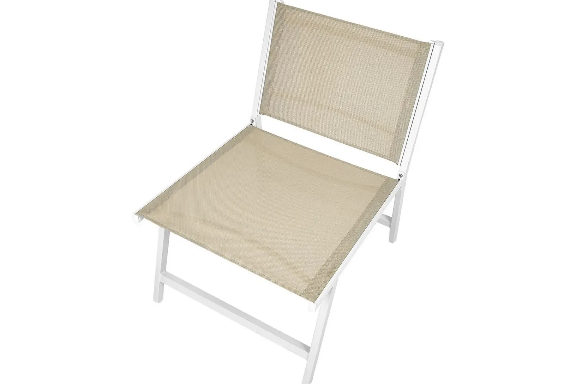 Utelenestoler|Loungestol Ute-Hagestol sett med 2 Marceddi Beige,Hvit