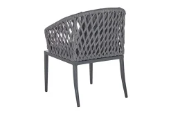 Balkongstoler|Balkongmøbler-Hagestol 2 stk aluminium grå LIPARI Grey