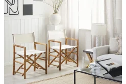 Hagestol 2 stk lyst tre / beige MOLISE