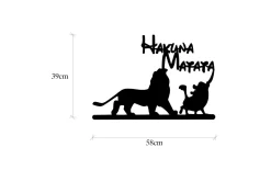 Hakuna Matata Lion And Piggy Veggdekor