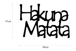 Skilt-Hakuna Matata 8 Veggdekor Svart
