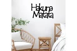 Skilt-Hakuna Matata 8 Veggdekor Svart