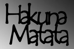 Skilt-Hakuna Matata 8 Veggdekor Svart