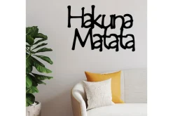 Skilt-Hakuna Matata 8 Veggdekor Svart