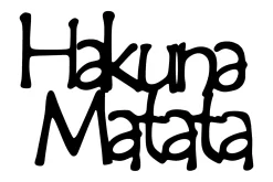 Skilt-Hakuna Matata 8 Veggdekor Svart