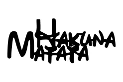 Skilt-Hakuna Matata 5 Veggdekor Svart