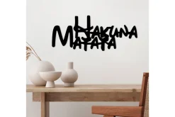Skilt-Hakuna Matata 5 Veggdekor Svart