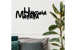 Skilt-Hakuna Matata 5 Veggdekor Svart